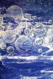 Travail en acrylique pouring, effet de bulles (50cm/70cm)