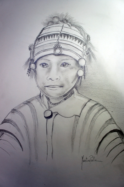 portrait d'un enfant thalandais des tribus montagnardes