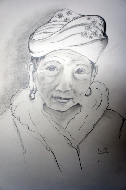 portrait d'une femme thalandaise des tribus montagnardes