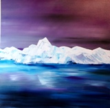 Huile reprsentant une iceberg (taille 1m sur 1m) 