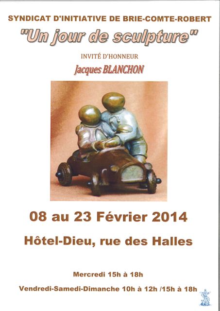 affiche du 4me salon des sculpteurs  Brie-Comte-Robert