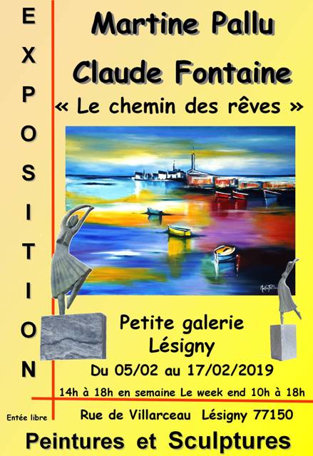 affiche de l'expo peinture et sculpture  Lsigny (77).