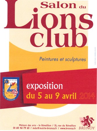 affiche de l'exposition Peintures et Sculptures du Lions Club  Brunoy