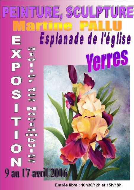 affiche de l'expo personnelle  Yerres