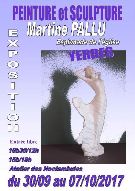 affiche de l'expo peinture et sculpture  Yerres (91).
