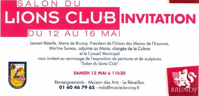 invitation salon lions club  Brunoy (91)